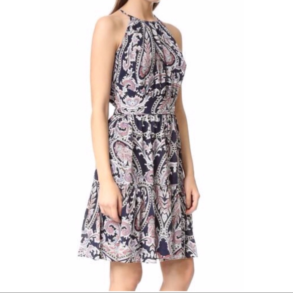 L’Agence Paisley Alyse Silk A-Line Dress Sz 4